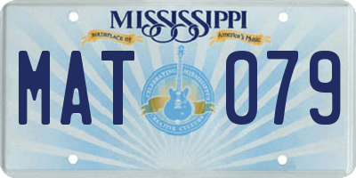 MS license plate MAT079