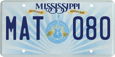 MS license plate MAT080