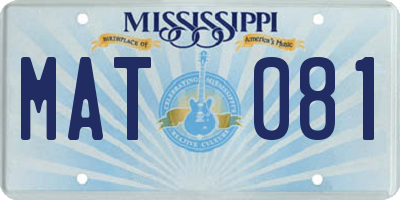 MS license plate MAT081