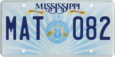 MS license plate MAT082
