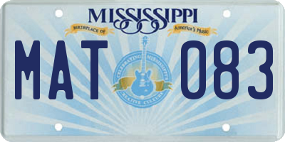 MS license plate MAT083
