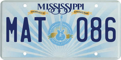 MS license plate MAT086