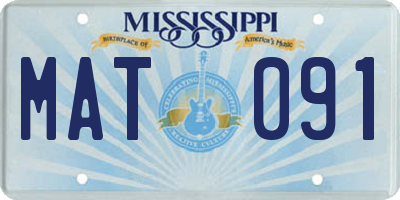 MS license plate MAT091