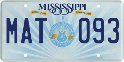 MS license plate MAT093