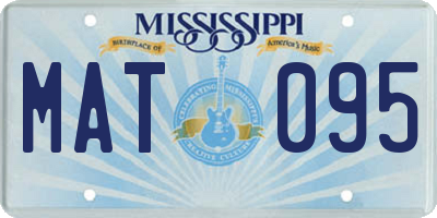 MS license plate MAT095