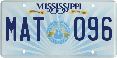 MS license plate MAT096
