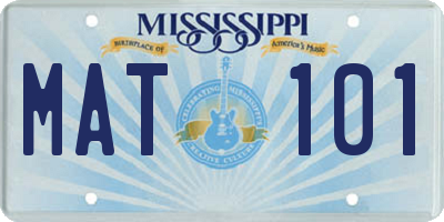 MS license plate MAT101