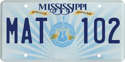 MS license plate MAT102