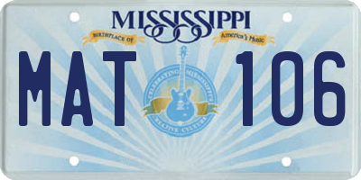 MS license plate MAT106