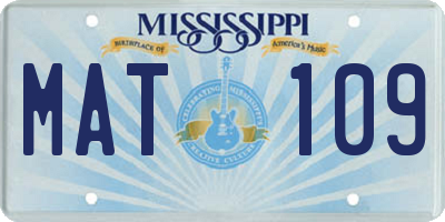 MS license plate MAT109