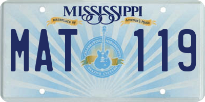 MS license plate MAT119