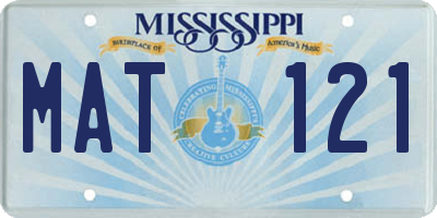 MS license plate MAT121