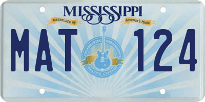 MS license plate MAT124