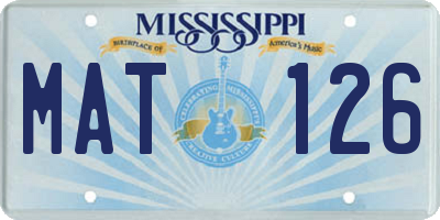 MS license plate MAT126
