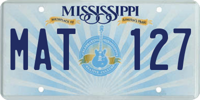 MS license plate MAT127