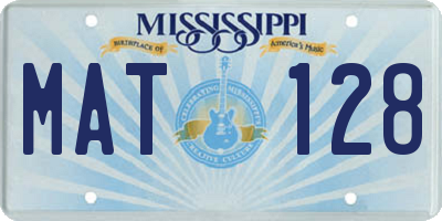 MS license plate MAT128