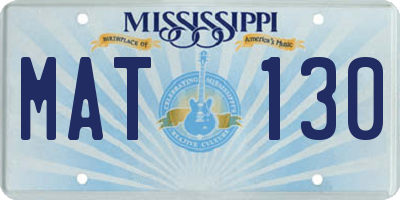 MS license plate MAT130