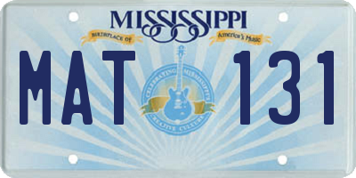 MS license plate MAT131