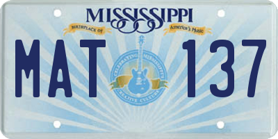 MS license plate MAT137
