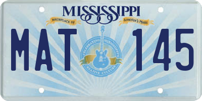 MS license plate MAT145