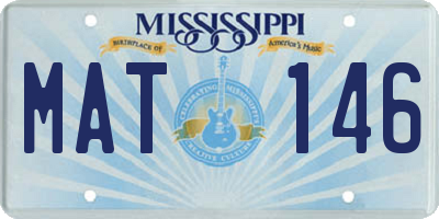 MS license plate MAT146