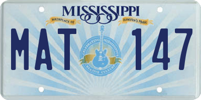 MS license plate MAT147