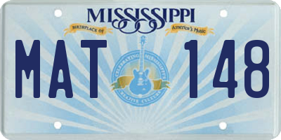 MS license plate MAT148