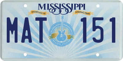 MS license plate MAT151