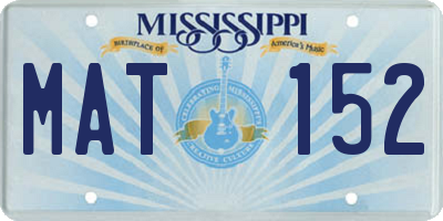 MS license plate MAT152