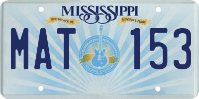 MS license plate MAT153
