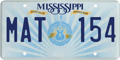 MS license plate MAT154