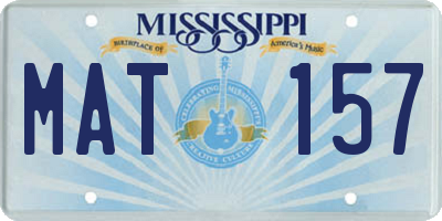 MS license plate MAT157
