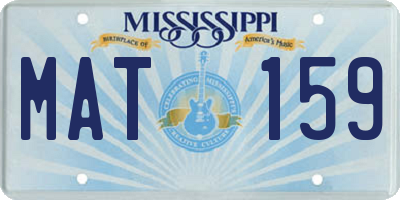 MS license plate MAT159