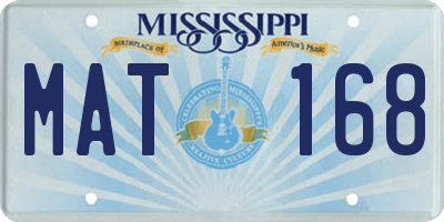 MS license plate MAT168