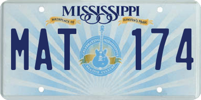 MS license plate MAT174