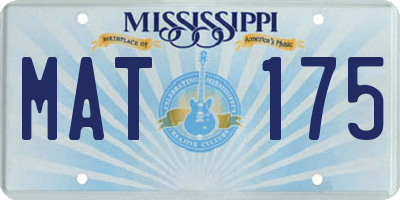 MS license plate MAT175