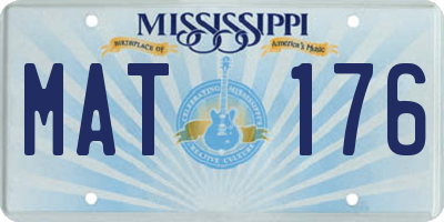 MS license plate MAT176