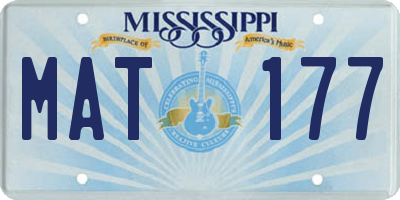 MS license plate MAT177
