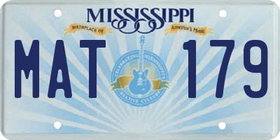 MS license plate MAT179