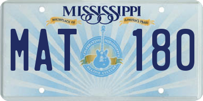 MS license plate MAT180