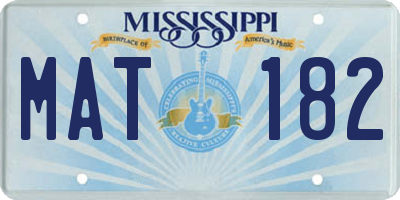 MS license plate MAT182