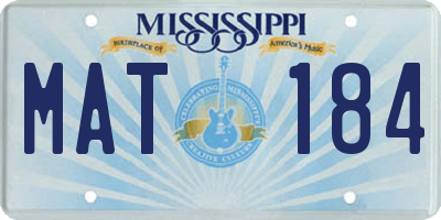 MS license plate MAT184