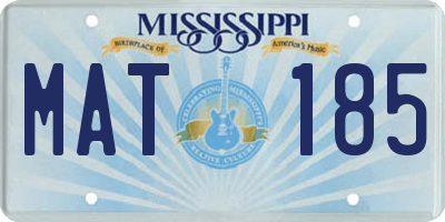 MS license plate MAT185