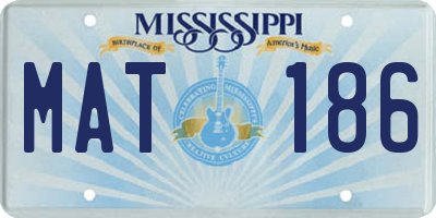 MS license plate MAT186