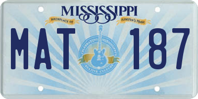MS license plate MAT187