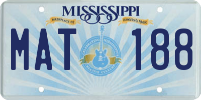 MS license plate MAT188