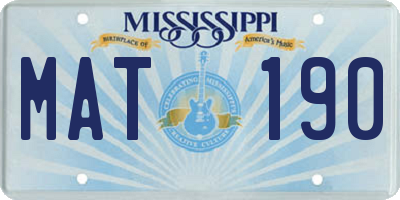 MS license plate MAT190