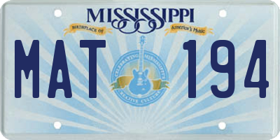 MS license plate MAT194