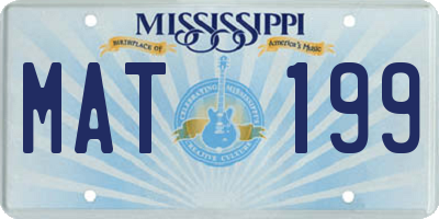 MS license plate MAT199