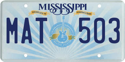 MS license plate MAT503
